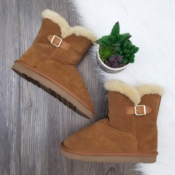 Style & Co. Shoes - Style & Co. Faux Fur Suede Ankle Boots